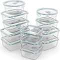 24 Pc Airtight Glass Food Storage Containers with Lids B965630