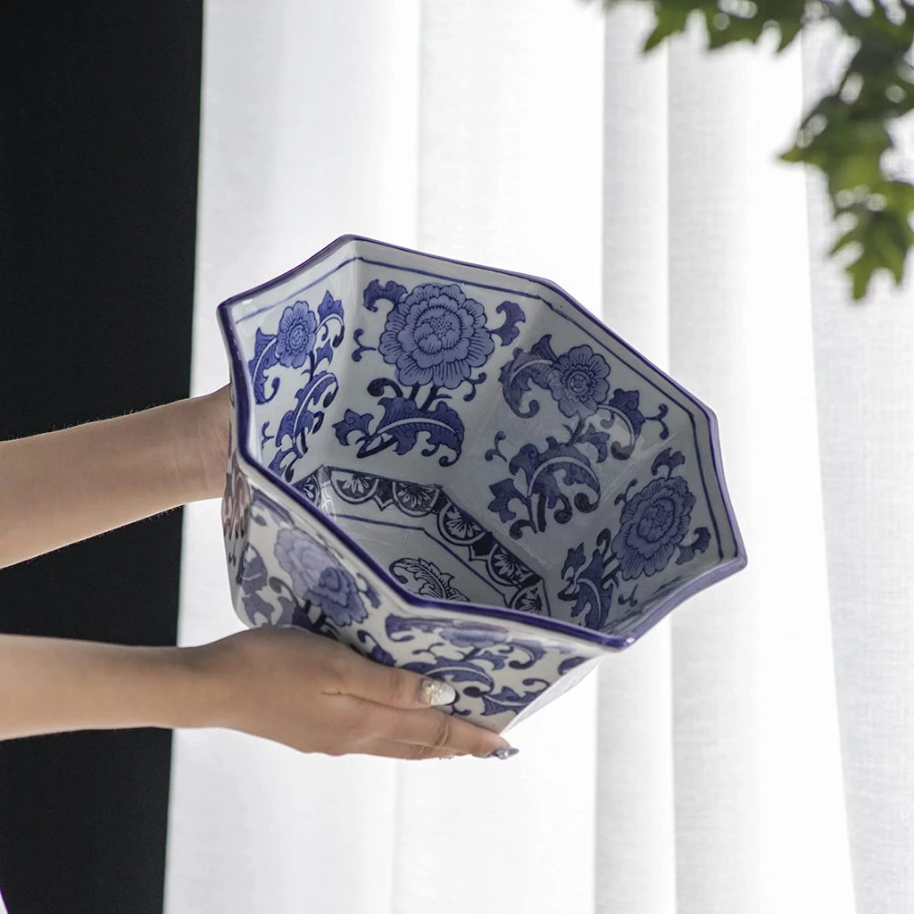 Blue and White Porcelain Bowl, 11" x 11" x 6" X475866