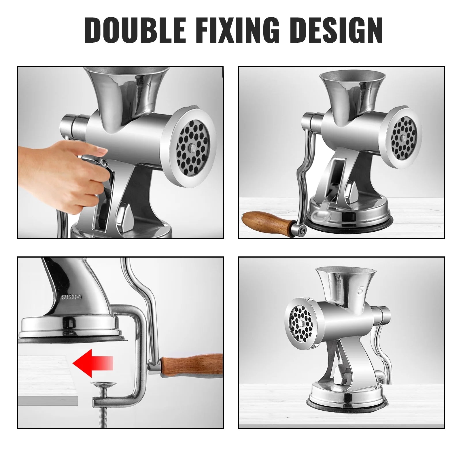 Hand Operated Stainless Steel Manual Meat Grinder C7888