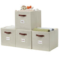 11" 6pcs Texture Grey Fabric Storage Bins M527