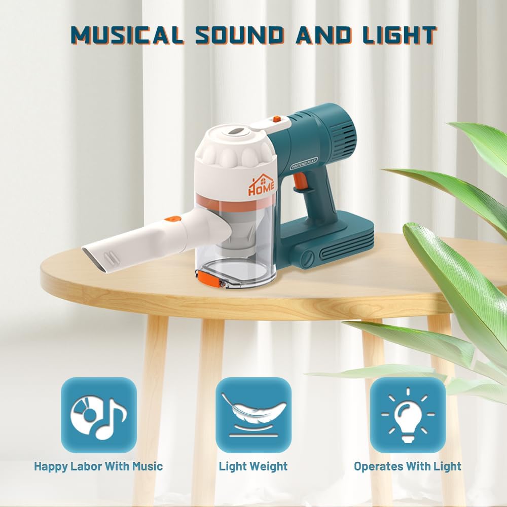 3-in-1 Kids Toy Vacuum Cleaner with Suction F1378