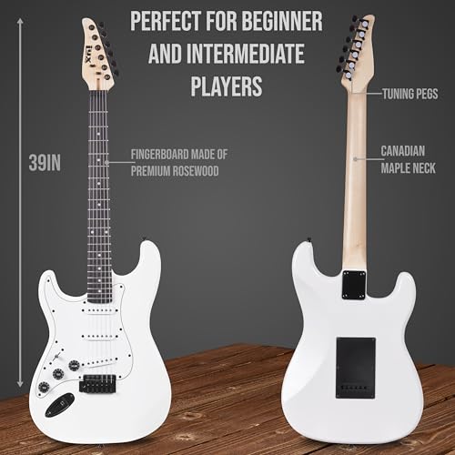 Black 39" Electric Guitar with 20w Amp and Case Bag C7533