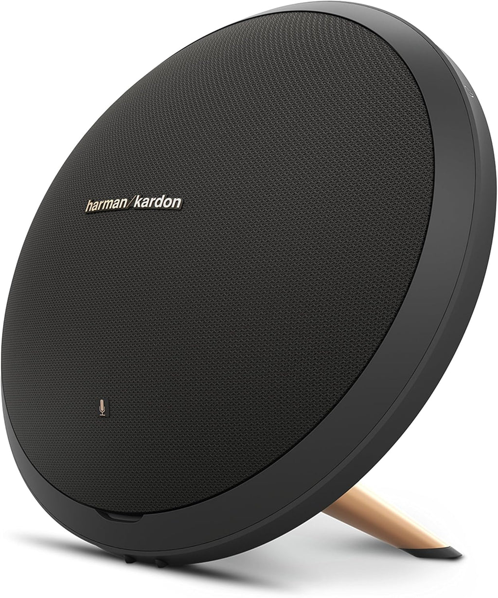 Black Wireless Speaker System with Rechargeable Battery and Built-in Microphone T219069