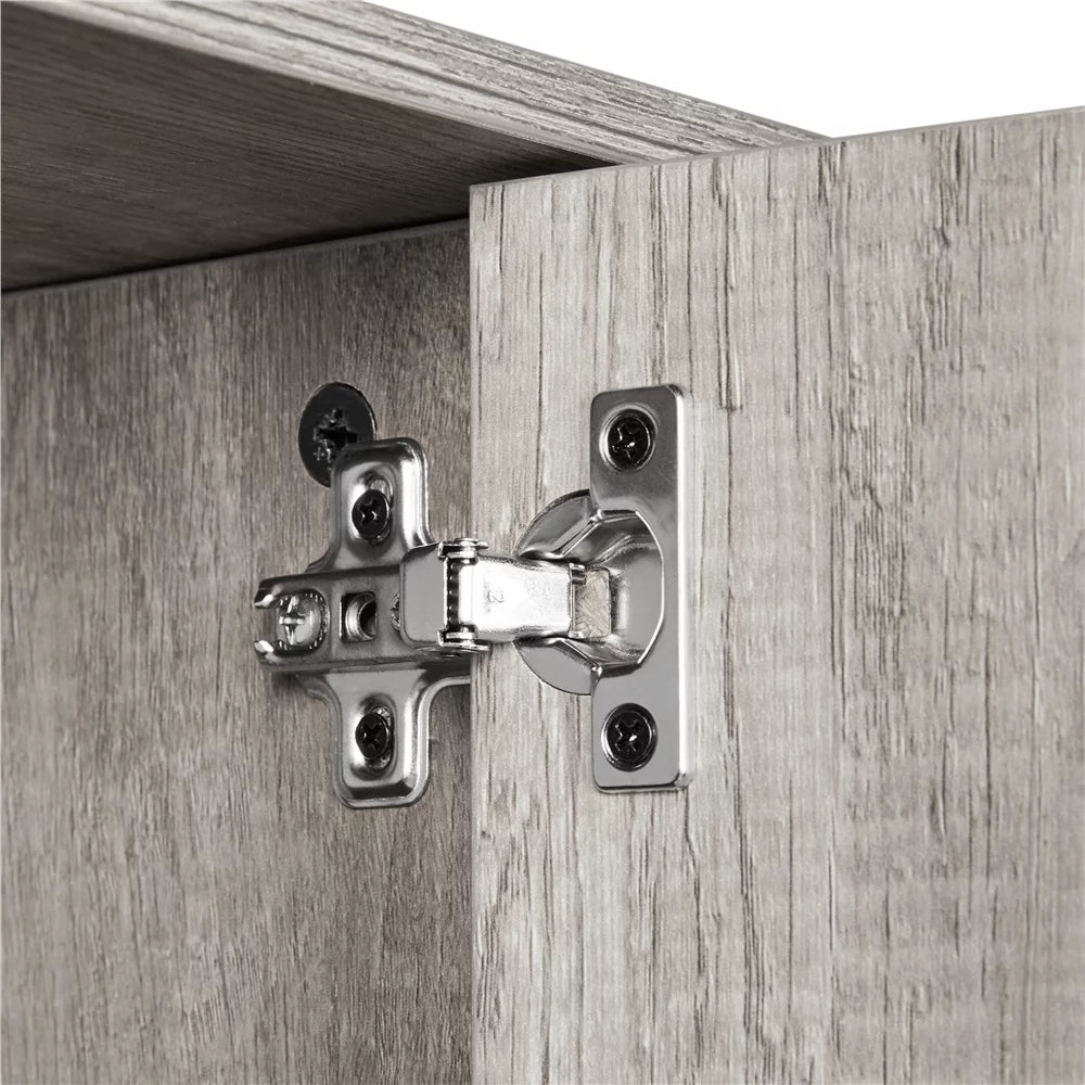 Gray 3-Tier Over the Toilet Storage Cabinet with Shelf J245927