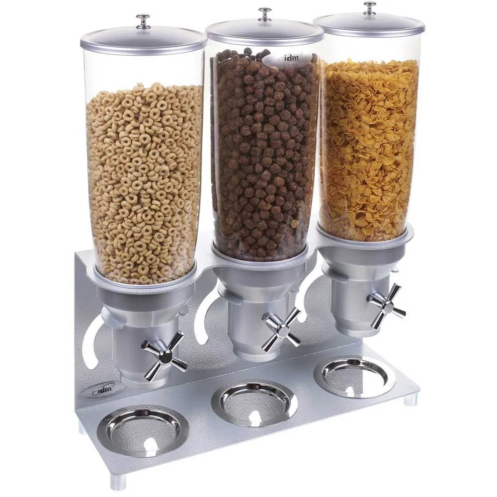 Triple Canister Cylinder Cereal Dispenser Y846