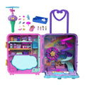 Pollyville Playset, Large Travel Toy with 4 Dolls, Car, 25+ Accessories & Storage G123125