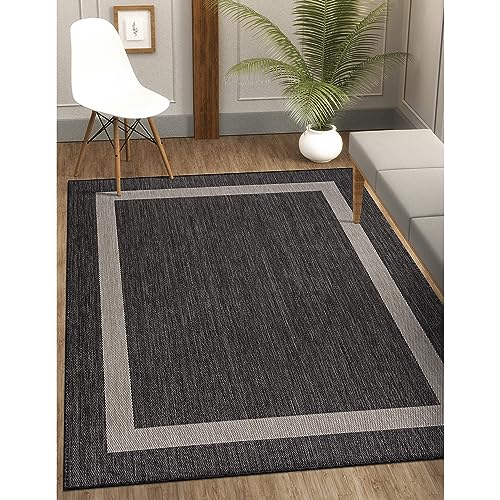 9x12 Beige/White Washable Outdoor Rug N72013