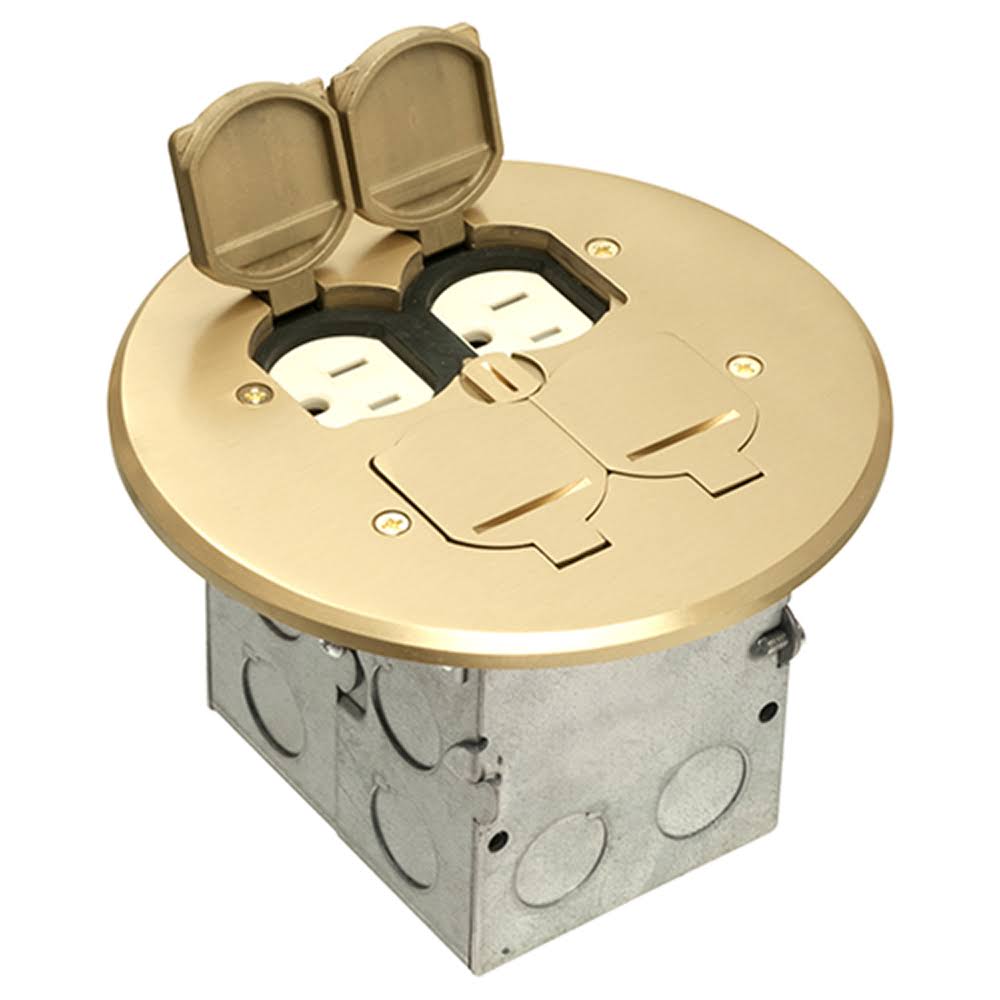 Round Brass Floor Box 2g G9840