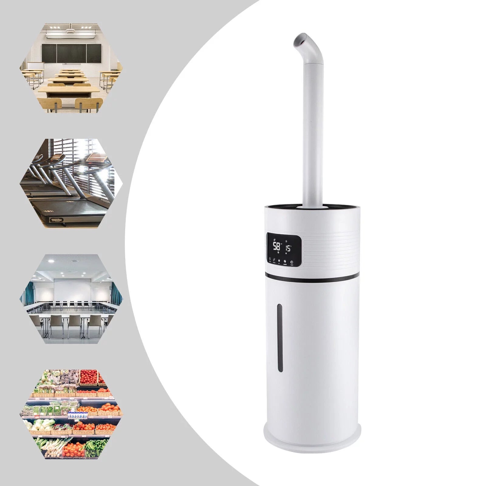 White 4Gal Ultrasonic Commercial Humidifier H85866