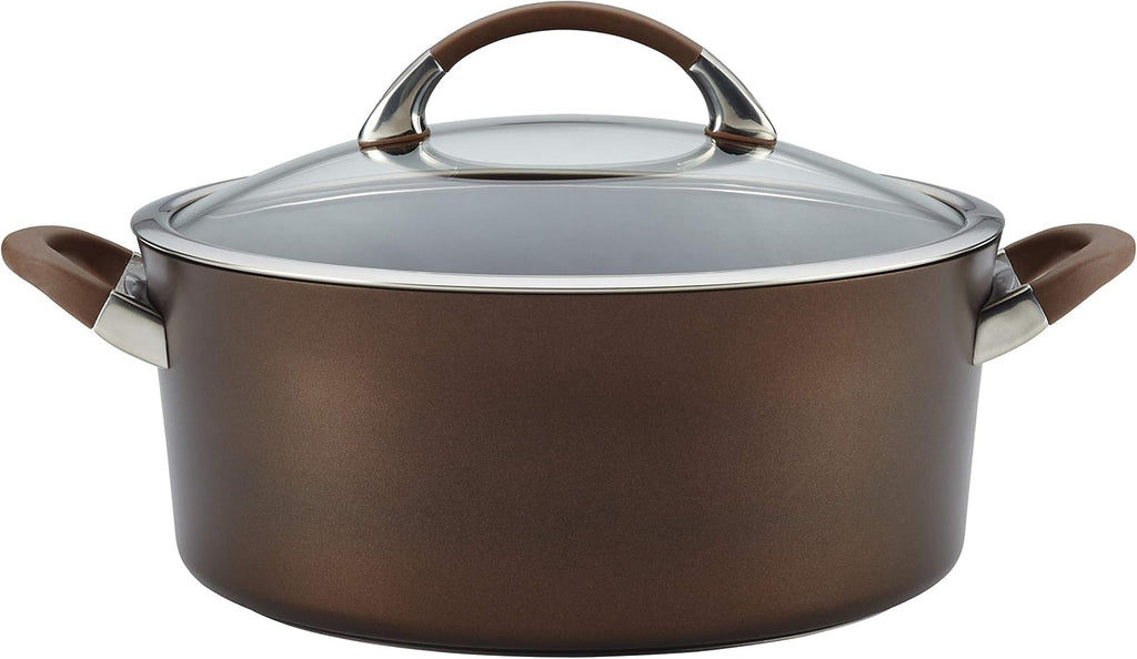 Hard Anodized Nonstick Casserole Dish with Lid - 7 Quart, Chocolate V40143