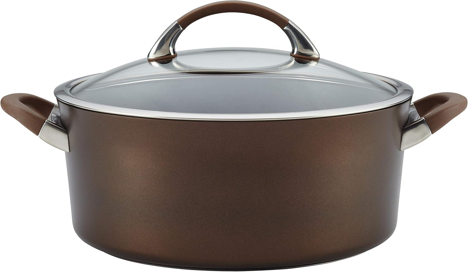 Hard Anodized Nonstick Casserole Dish with Lid - 7 Quart, Chocolate V40143