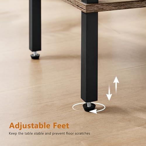 Rustic Brown and Black 2-Tier Narrow Side Table G92431