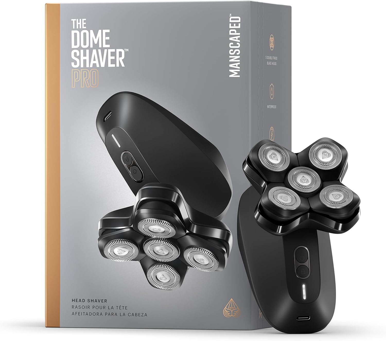 Waterproof Head Shaver with Five Rotary Blade Z597589
