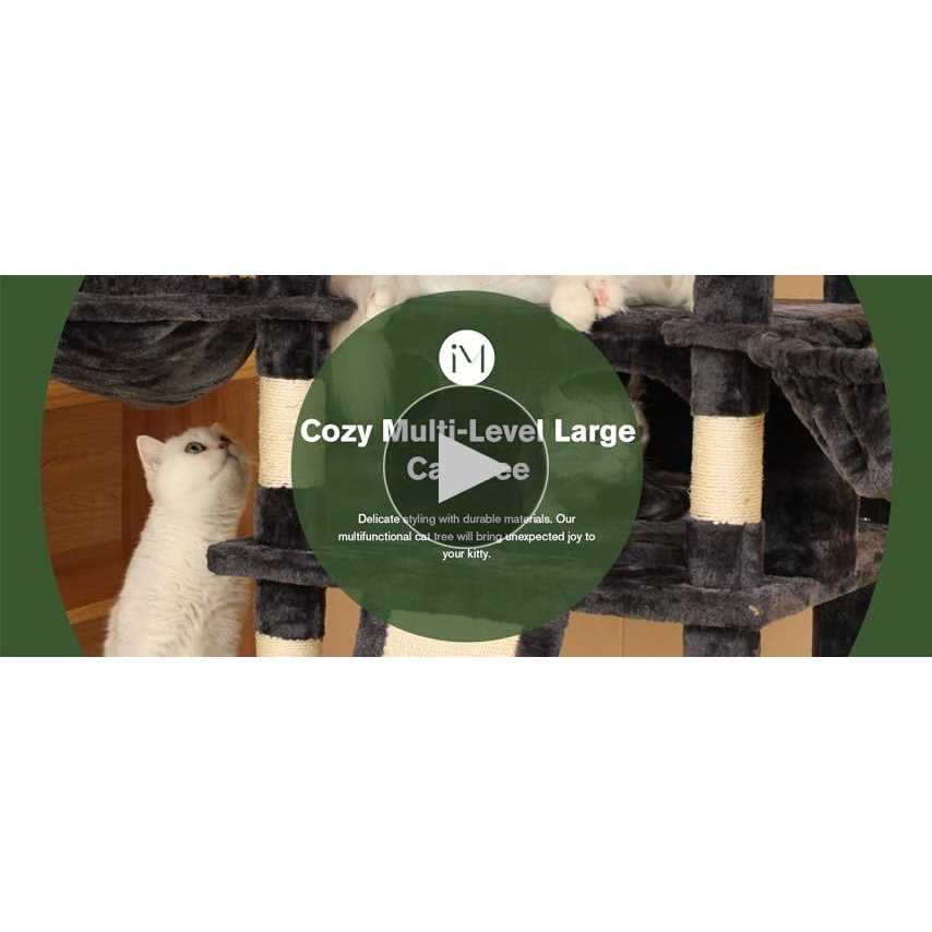 68 Inches Multi-Level Cat Tree with Cat Condo and Sisal Scratching M515276