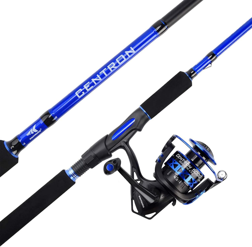 Fishing Rod and Reel Combo, Spinning & Baitcasting Combos, IM6 Graphite 2Pc Blanks, Stainless Steel Guides with Ceramic Rings, Contoured EVA Handles M6446