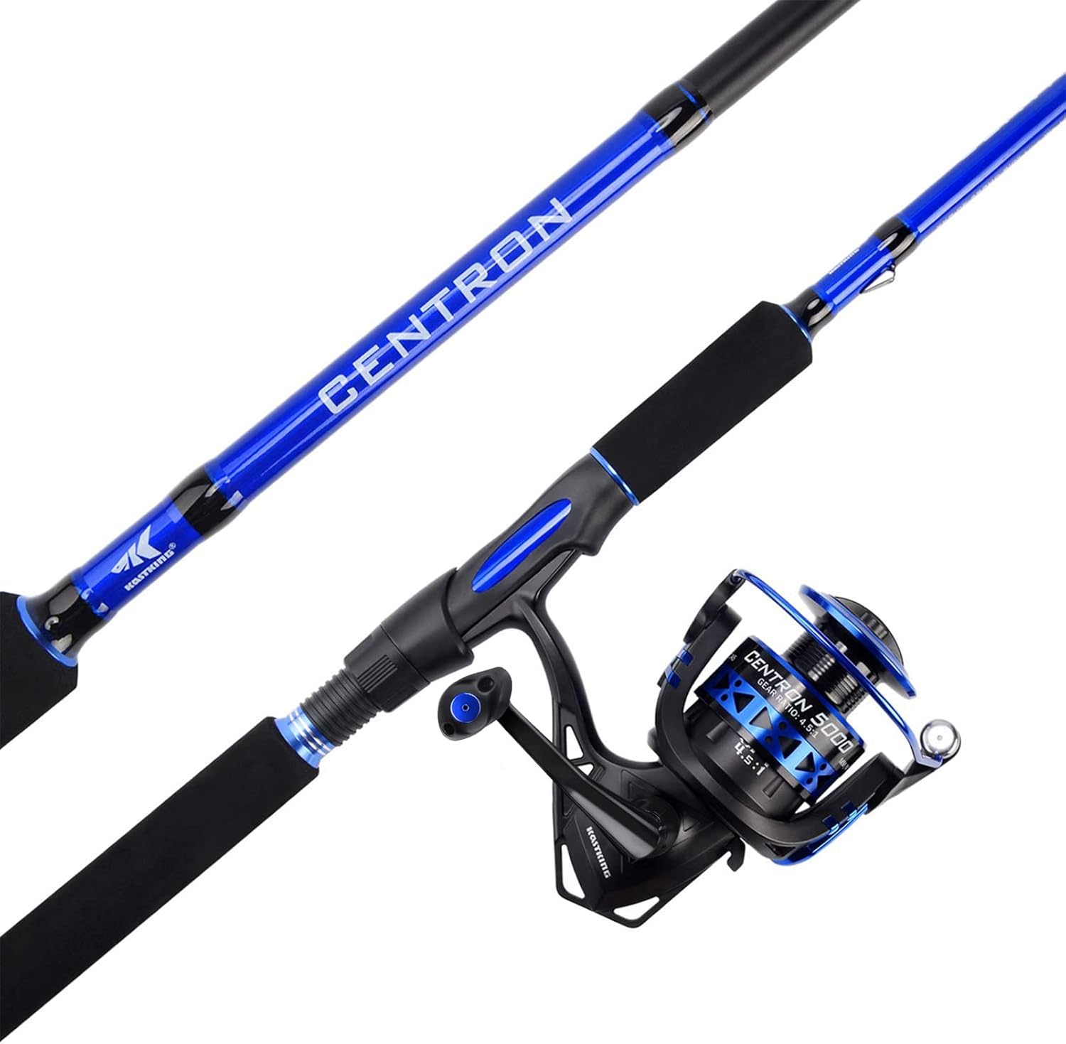 Fishing Rod and Reel Combo, Spinning & Baitcasting Combos, IM6 Graphite 2Pc Blanks, Stainless Steel Guides with Ceramic Rings, Contoured EVA Handles M6446