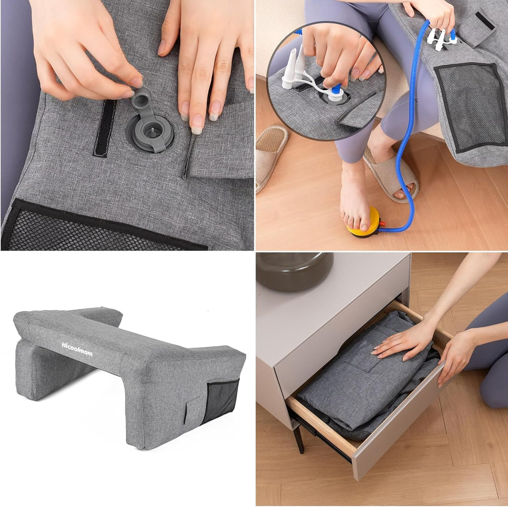 Inflatable Bed Rest Pillow with Lap Desk R17970