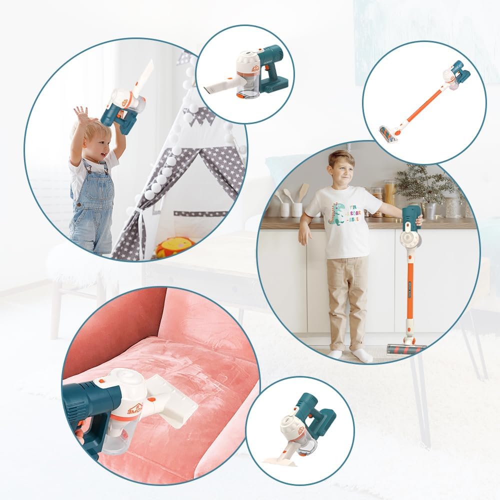 3-in-1 Kids Toy Vacuum Cleaner with Suction F1378
