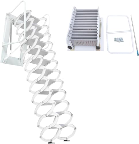 12 Steps Al-Mg Alloy Telescopic Attic Ladder Y81003