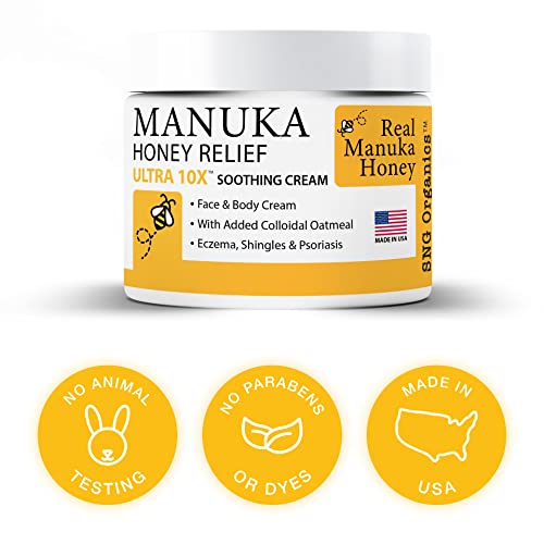 Manuka Honey Eczema Cream (4oz) Moisturizing Lotion C841