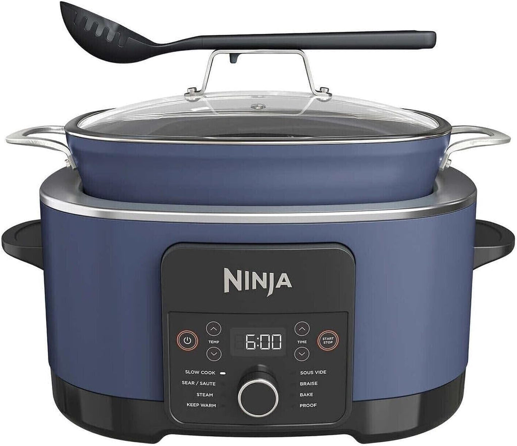 8.5 Quart Multi-Cooker with Glass Lid, Nonstick, Navy U9504