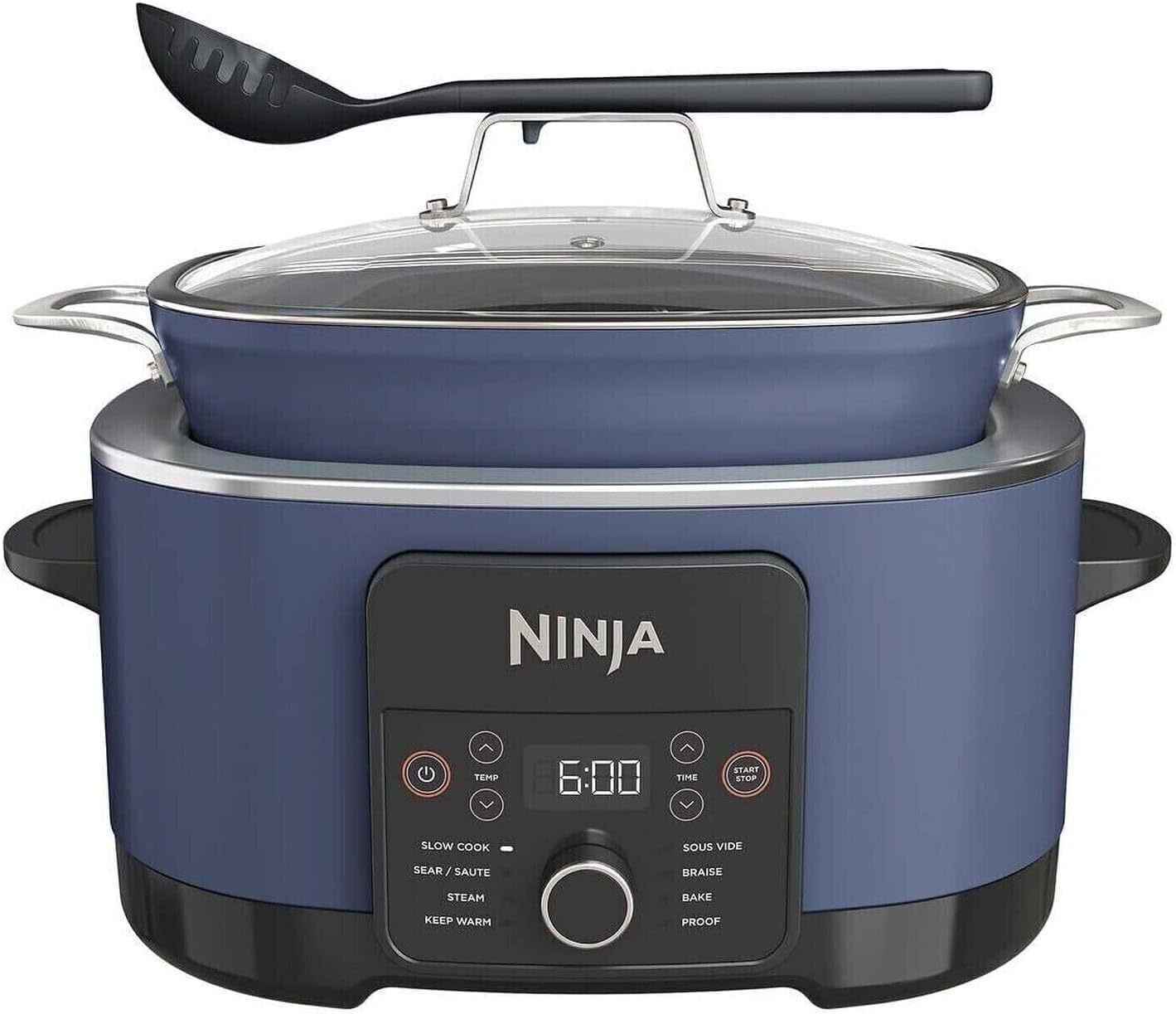 8.5 Quart Multi-Cooker with Glass Lid, Nonstick, Navy U9504