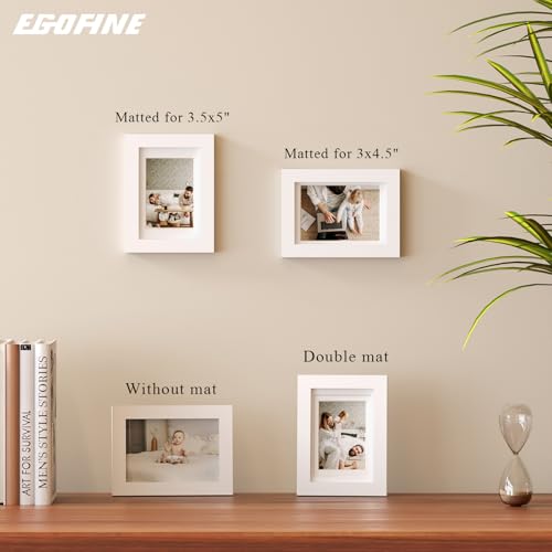 White 8x10 Picture Frames Set of 6 Solid Wood Plexiglass R4837