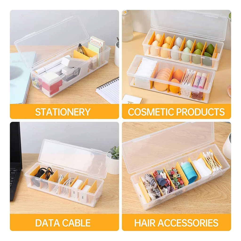 Clear Cable Organizer Box with Lid X686469