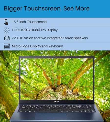 15.6" FHD IPS Touchscreen Laptop with AMD Ryzen 5 7520U, 8GB DDR5 RAM, 1TB SSD F733215