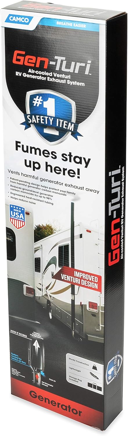 Black RV Generator Exhaust Venting System N873884