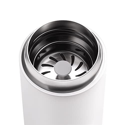 8 oz Vacuum-Insulated Stainless Steel Travel Mug with Ceramic Interior U5375