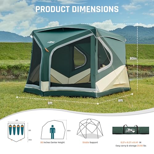 4/6/8 Person Instant Cabin Tent T120519