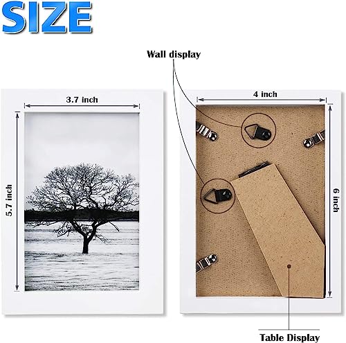 White 8x10 Picture Frames Set of 6 Solid Wood Plexiglass R4837