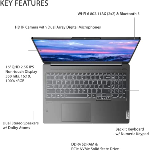 16" QHD 2.5K IPS Display Intel Core i5 Laptop J74684