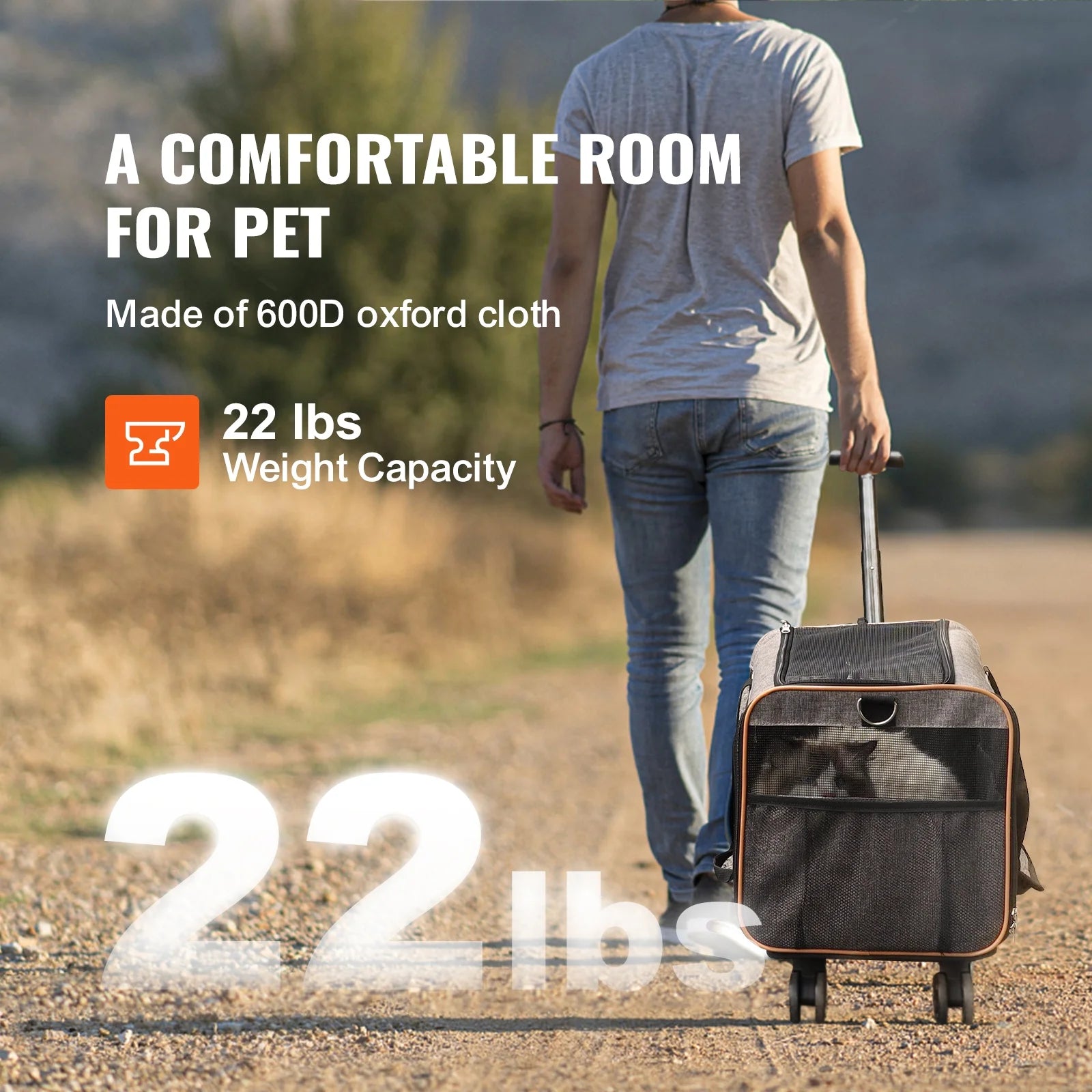 Gray Rolling Pet Vehicle S535