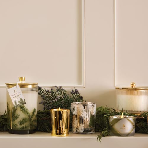 Gilded Frosted Wood Grain Jar Candle (9 oz) L251