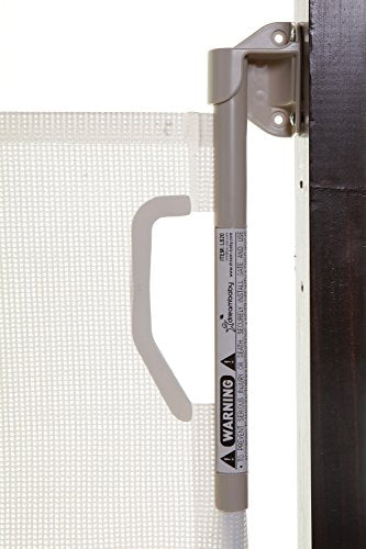 White Retractable Mesh Baby Gate, 33" Tall, 55" Wide Y43549