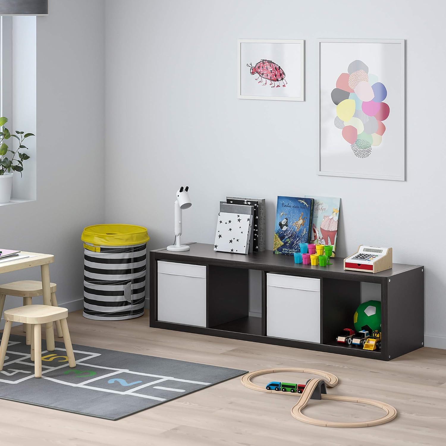 Black Brown Bookcase Shelving Unit S971