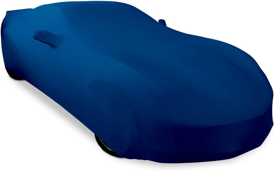 Dark Red Satin Stretch Indoor Car Cover D568