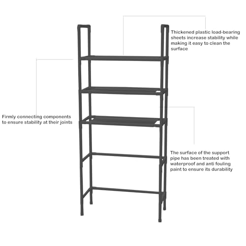 Stainless Steel 3-Layer Bathroom Shelves O60910