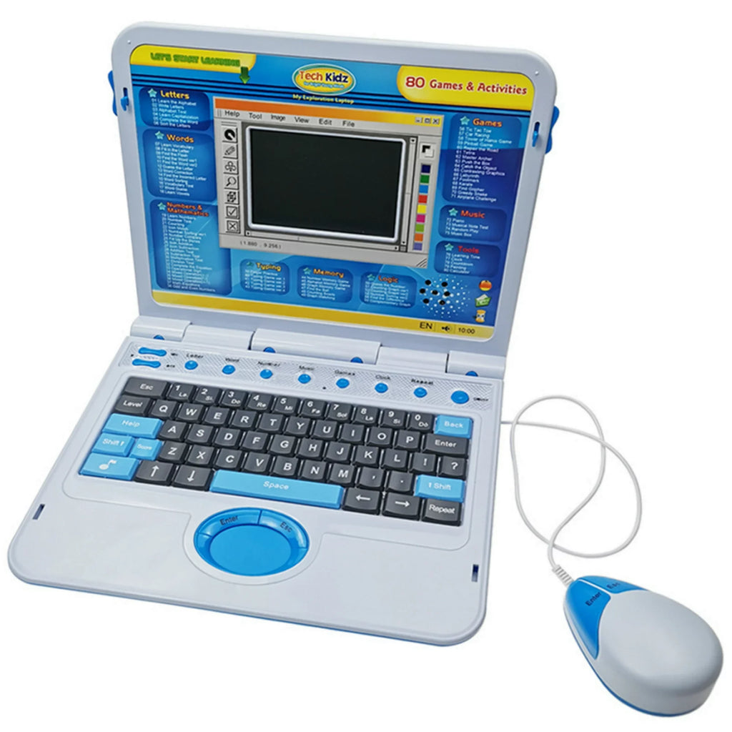 Blue Children's Educational Interactive Laptop with LCD Screen G5995