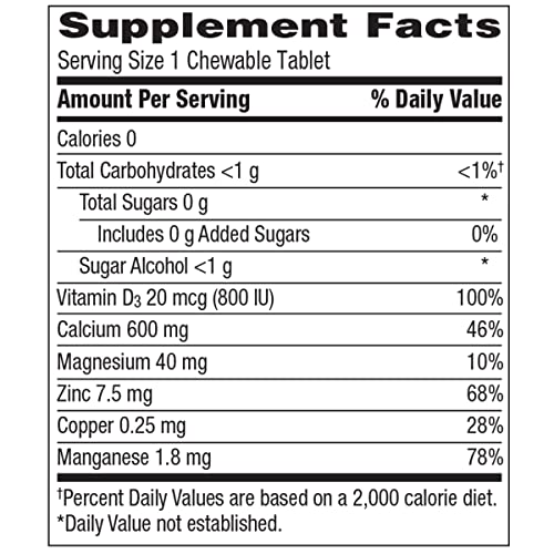 Caltrate Chewables 600 Plus D3 Plus Minerals Calcium Vitamin D Supplement, Cherry, Orange and Fruit Punch - 60 Count G5798