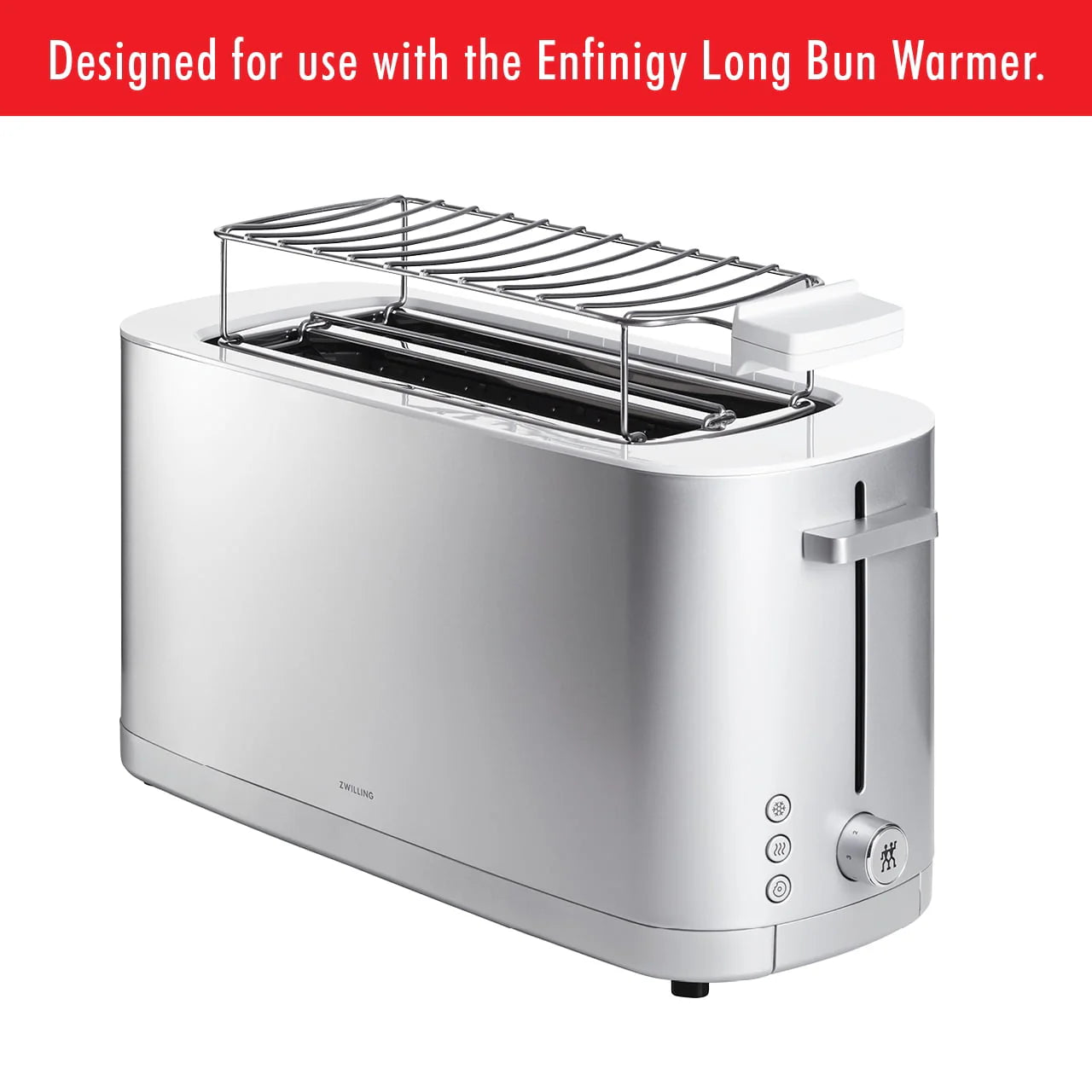 Silver 4-Slice Long Slot Toaster P165474