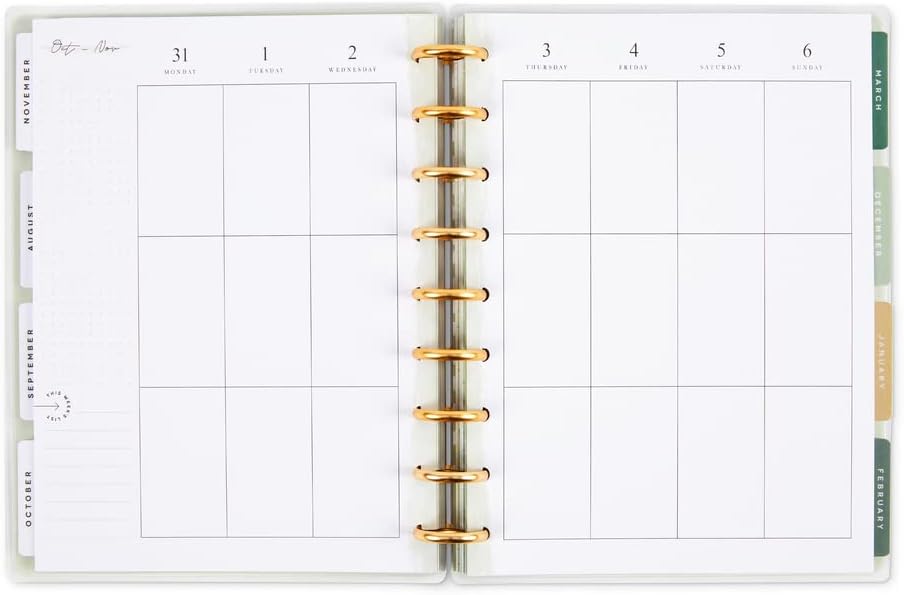 18 Month Daily Weekly Monthly Disc-Bound Planner 7” x 9 ¼” H959