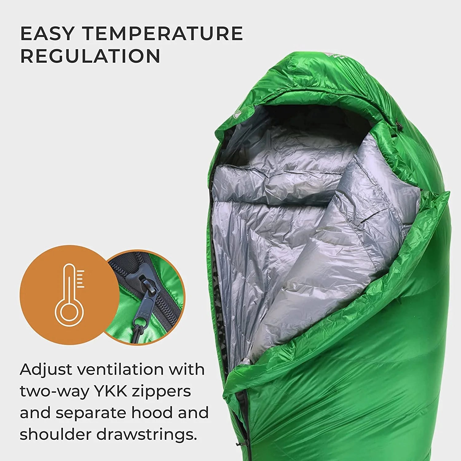 Charcoal Gray 4 Season Ultralight Sleeping Bag Z584619