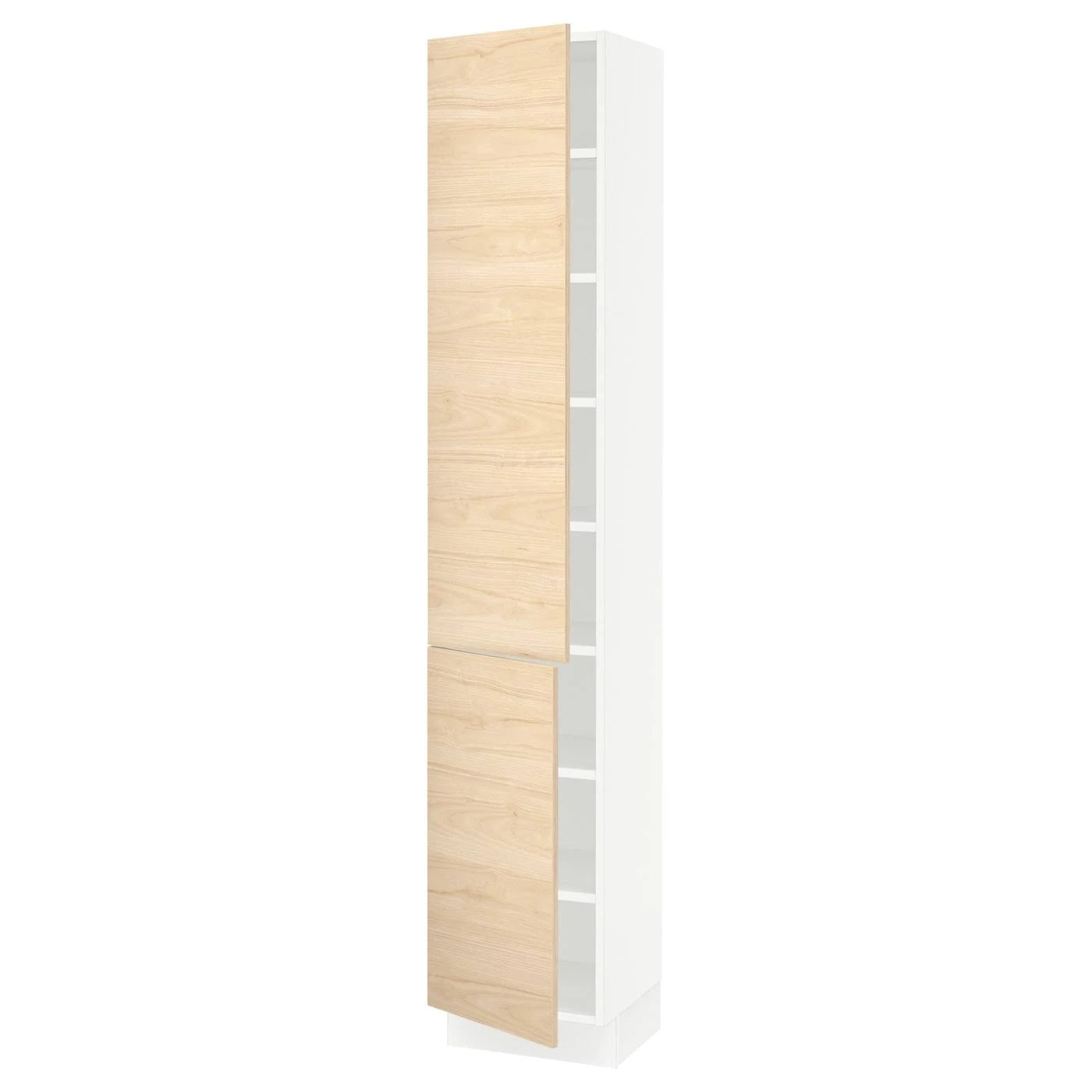 White High Cabinet with Shelves and 2 Doors E220333