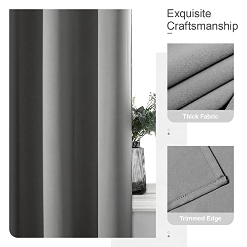 Light Beige Blackout Curtains 95 inch Length 2 Panels Set Y2712