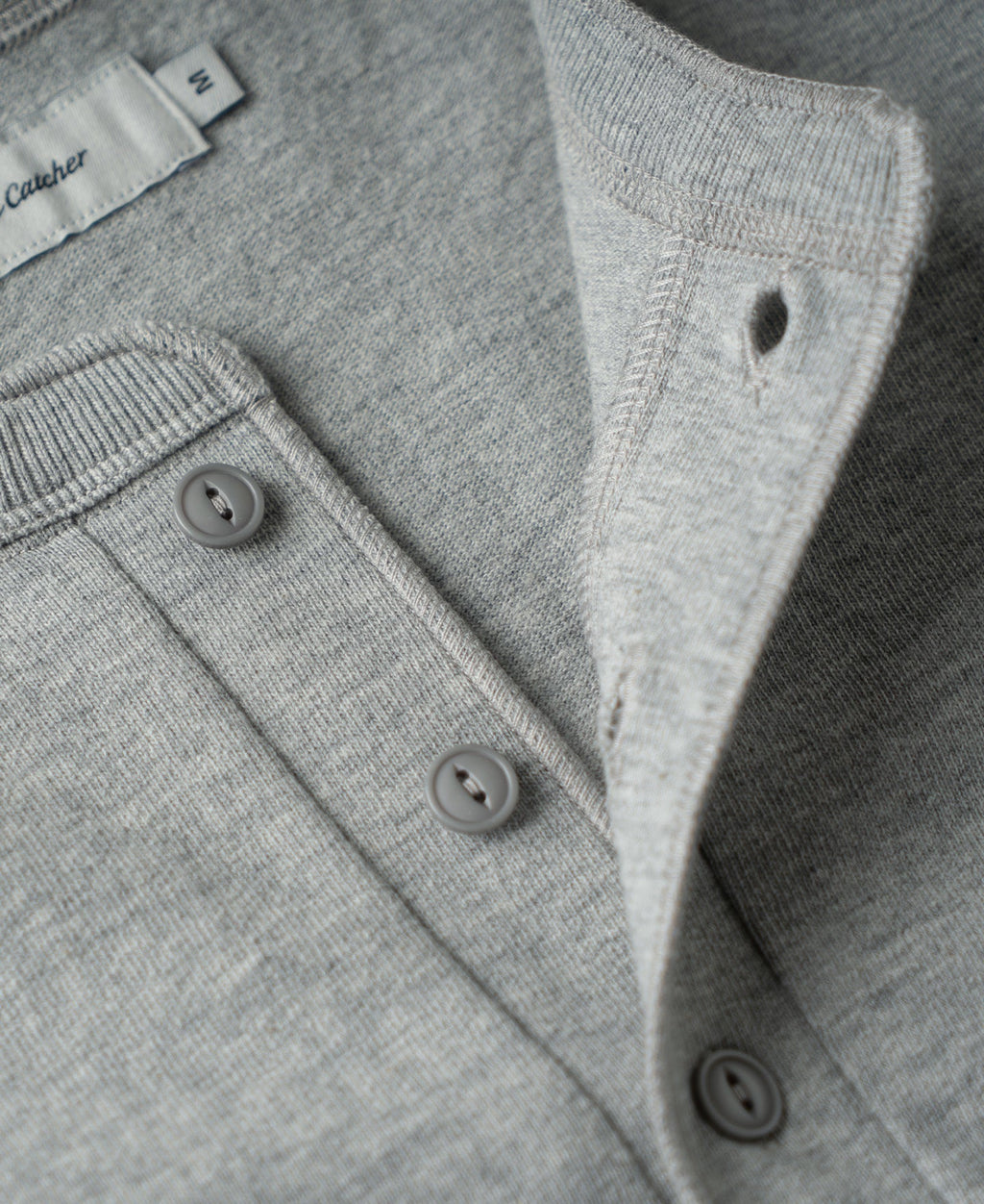 Heavyweight Cotton Tubular Short-Sleeve Henley Shirt