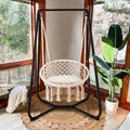 Grey Hammock Chair with Stand, 330 lbs Capacity N7736