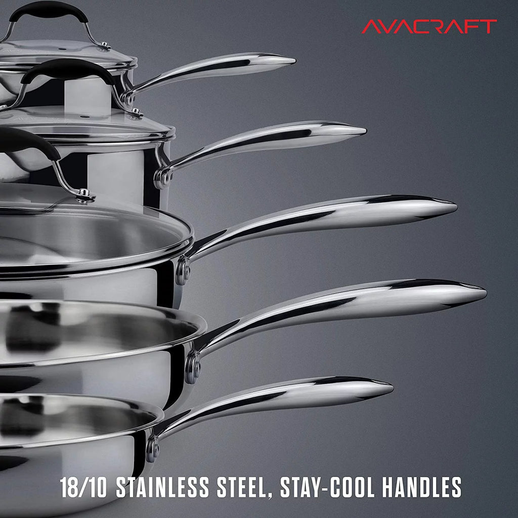 18/10 Stainless Steel Cookware Set 10-Piece R13072